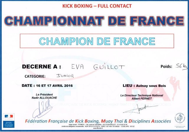 Championnat de France  Full Contact à Aulnay Sous Bois